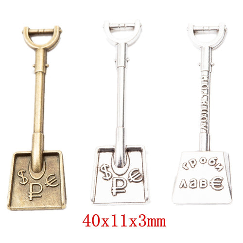 Zinc Alloy Shovel Charm Pendant No.761405 for DIY Necklace Bracelet Jewelry Making