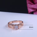 Creative Copper Rose Gold Plated Zircon Ring, Hot Selling Fashion Jewelry Accessory view 5