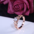 Creative Copper Rose Gold Plated Zircon Ring, Hot Selling Fashion Jewelry Accessory view 2