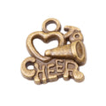 Zinc Alloy Megaphone Letters Charm Pendant for DIY Necklace Bracelet Jewelry Making view 2