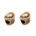 Vintage Alloy Gold Ingot Large Hole Beads For DIY European Bracelets And Necklace Jewelry Making view 2
