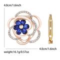 Colorful Glass Flower Brooch Scarf Clip For Clothing Fastening view 5