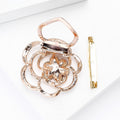 Colorful Glass Flower Brooch Scarf Clip For Clothing Fastening view 4