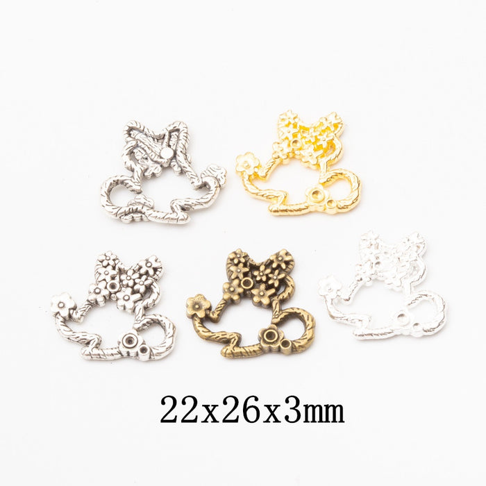 Zinc Alloy Mouse Head Charm Pendant for DIY Necklace Bracelet Jewelry Making