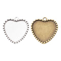 25mm Zinc Alloy Heart Charm Pendant for DIY Necklace Bracelet Jewelry Making view 4