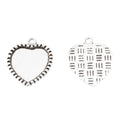 18mm Zinc Alloy Heart Setting Charm Pendant for DIY Necklace Bracelet Jewelry Making view 3