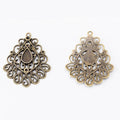 7x11mm Zinc Alloy Oval Bezel Tray Charm Pendant for DIY Necklace Bracelet Jewelry Making view 2