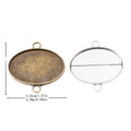 20x30mm Zinc Alloy Oval Bezel Charm Pendant No.502417 for DIY Necklace Bracelet Jewelry Making view 1