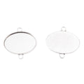 20x30mm Zinc Alloy Oval Bezel Charm Pendant No.502417 for DIY Necklace Bracelet Jewelry Making view 2