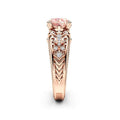 Luxury Rose Gold Zircon Solitaire Band Ring For Women, Proposal And Engagement Jewelry view 3