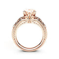 Luxury Rose Gold Zircon Solitaire Band Ring For Women, Proposal And Engagement Jewelry view 2