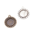12mm Zinc Alloy Round Bezel Charm Pendant No.198343 for DIY Necklace Bracelet Jewelry Making view 4
