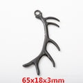 Gold Zinc Alloy Antlers Charm Pendant for DIY Necklace Bracelet Jewelry Making view 2