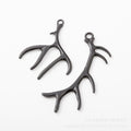 Gold Zinc Alloy Antlers Charm Pendant for DIY Necklace Bracelet Jewelry Making view 1
