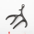 Gold Zinc Alloy Antlers Charm Pendant for DIY Necklace Bracelet Jewelry Making view 3