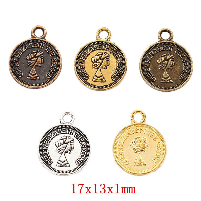 Zinc Alloy Woman Head Charm Pendant No.781720 for DIY Necklace Bracelet Jewelry Making