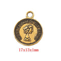 Zinc Alloy Woman Head Charm Pendant No.781720 for DIY Necklace Bracelet Jewelry Making view 5