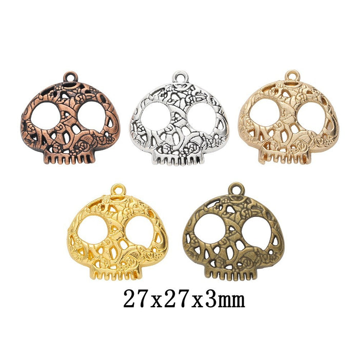 Zinc Alloy Skull Charm Pendant No.853774 for DIY Necklace Bracelet Jewelry Making