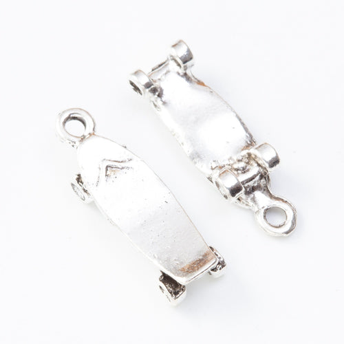 Zinc Alloy Skateboard Charm Pendant for DIY Necklace Bracelet Jewelry Making