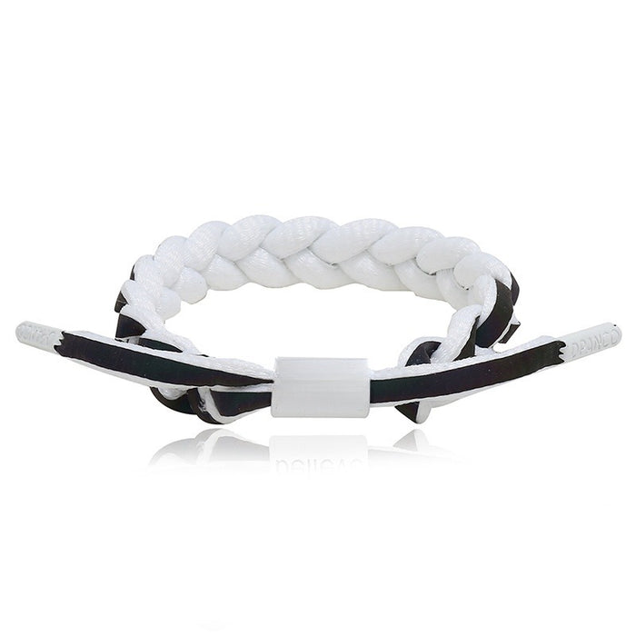 Punk Believe Confidence Braided Bracelet, Holographic Reflective Little Lion Charm Bracelet