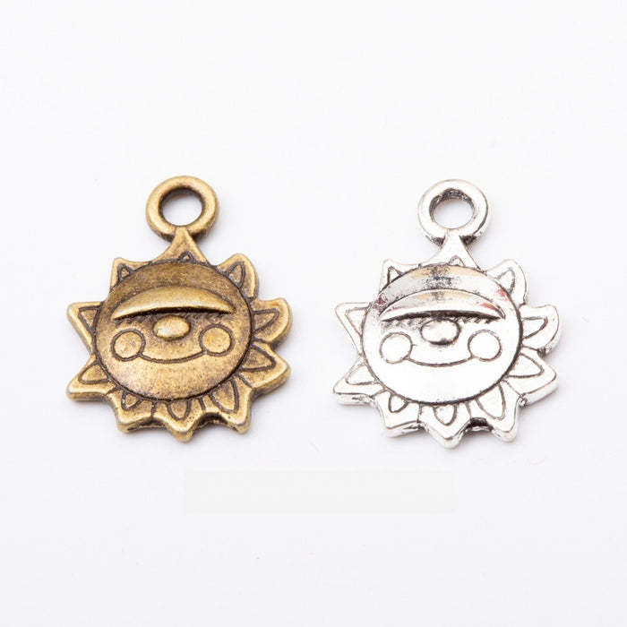 Zinc Alloy Sun Charm Pendant No.270774 for DIY Necklace Bracelet Jewelry Making