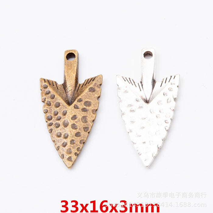 Zinc Alloy Arrow Letter Charm Pendant for DIY Necklace Bracelet Jewelry Making