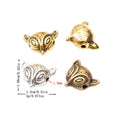 DIY Vintage Alloy Fox Spacer Beads With Holes For Handmade Bracelet Jewelry Accessories view 1