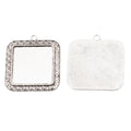 30mm Zinc Alloy Square Bezel Charm Pendant for DIY Necklace Bracelet Jewelry Making view 2