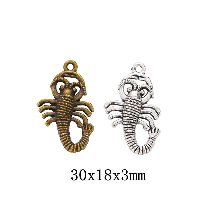 Zinc Alloy Centipede Charm Pendant for DIY Necklace Bracelet Jewelry Making