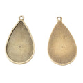 20x35mm Zinc Alloy Teardrop Cabochon Tray Charm Pendant for DIY Necklace Bracelet Jewelry Making view 3