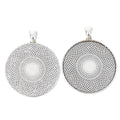 35mm Zinc Alloy Round Setting Charm Pendant for DIY Necklace Bracelet Jewelry Making view 5