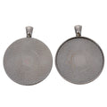 35mm Zinc Alloy Round Setting Charm Pendant for DIY Necklace Bracelet Jewelry Making view 4