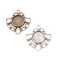 12mm Zinc Alloy Round Bezel Charm Pendant No.303041 for DIY Necklace Bracelet Jewelry Making view 4