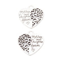 Zinc Alloy Couple Heart Charm Pendant No.879335 for DIY Necklace Bracelet Jewelry Making view 3
