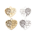 Zinc Alloy Couple Heart Charm Pendant No.879335 for DIY Necklace Bracelet Jewelry Making view 5