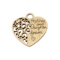 Zinc Alloy Couple Heart Charm Pendant No.879335 for DIY Necklace Bracelet Jewelry Making view 2