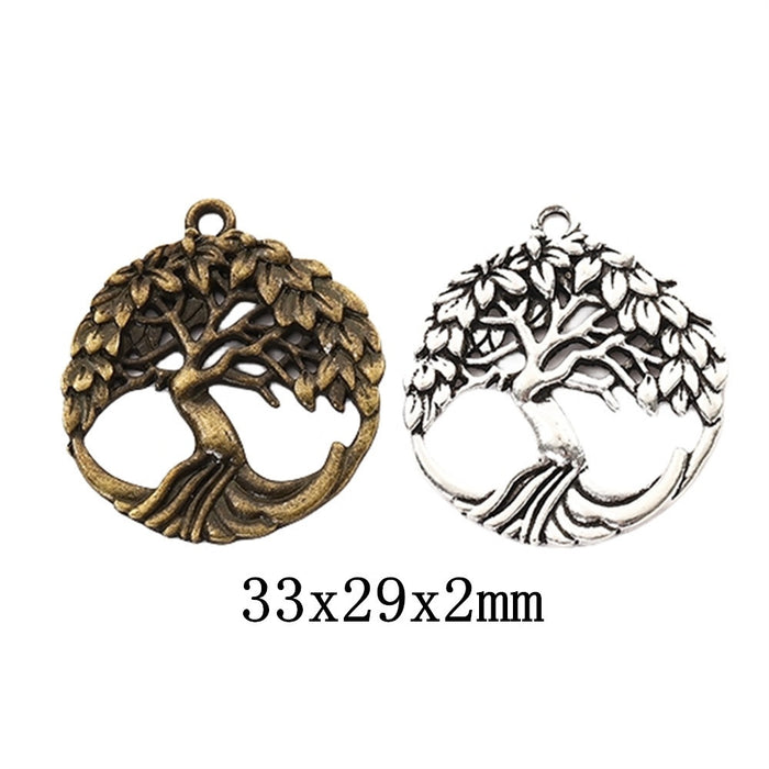 Zinc Alloy Tree Of Life Charm Pendant No.434674 for DIY Necklace Bracelet Jewelry Making