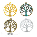 Zinc Alloy Tree Of Life Charm Pendant No.938569 for DIY Necklace Bracelet Jewelry Making view 1