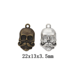 Zinc Alloy Skull Charm Pendant No.194657 for DIY Necklace Bracelet Jewelry Making