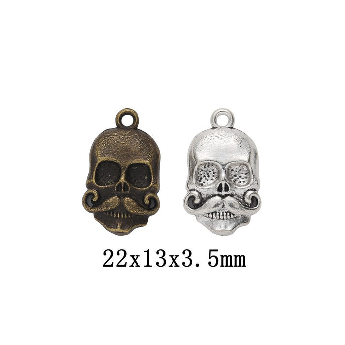 Zinc Alloy Skull Charm Pendant No.194657 for DIY Necklace Bracelet Jewelry Making