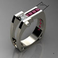 European Fashion Zircon Inlaid Band Ring, New Cross Border Hot Selling Jewelry Accessory view 5