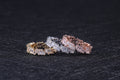 European Fashion Irregular Vertical Bar Couple Zircon Ring, Trendy Gift Jewelry view 4