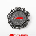 Gold Zinc Alloy Round Bezel Charm Pendant for DIY Necklace Bracelet Jewelry Making view 2
