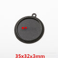 Gold Zinc Alloy Round Bezel Charm Pendant for DIY Necklace Bracelet Jewelry Making view 5
