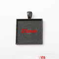 Gold Zinc Alloy Square Bezel Charm Pendant for DIY Necklace Bracelet Jewelry Making view 4