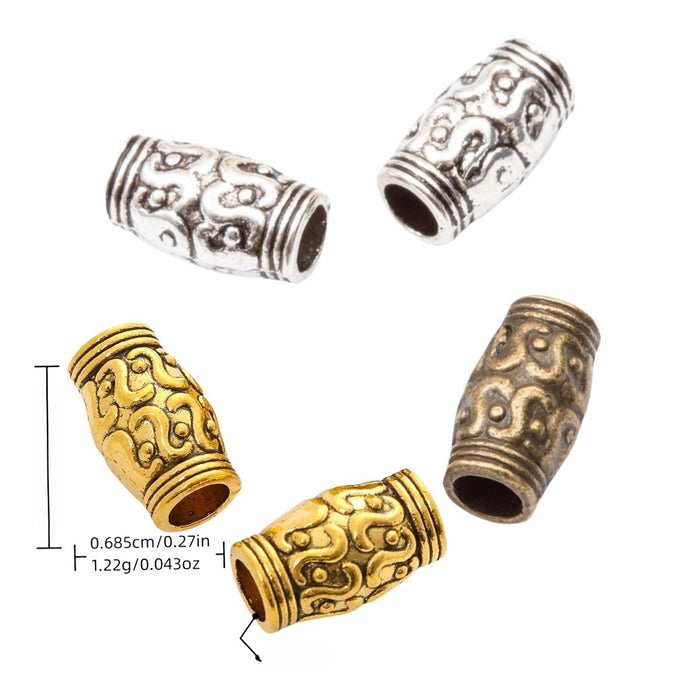 Vintage Alloy S Pattern Large Hole Bead For European Bracelet And Necklace Jewelry