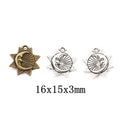 Zinc Alloy Star Moon Charm Pendant for DIY Necklace Bracelet Jewelry Making view 1