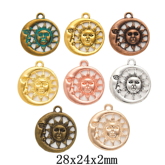 Zinc Alloy Sun Charm Pendant No.236009 for DIY Necklace Bracelet Jewelry Making