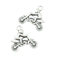 Antique Silver Zinc Alloy Motorcycle Charm Pendant for DIY Necklace Bracelet Jewelry Making view 2