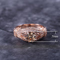 European American Fashion 14K Rose Gold Plated Micro Pave Full CZ Women Ring Accessory view 5